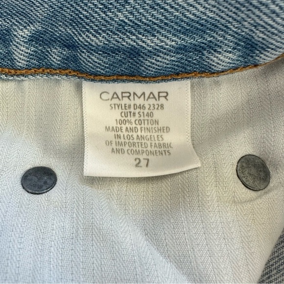 Carmar Light Wash Distressed High Rise Boyfriend Slim Leg Jeans Size 27 - Picture 11 of 11